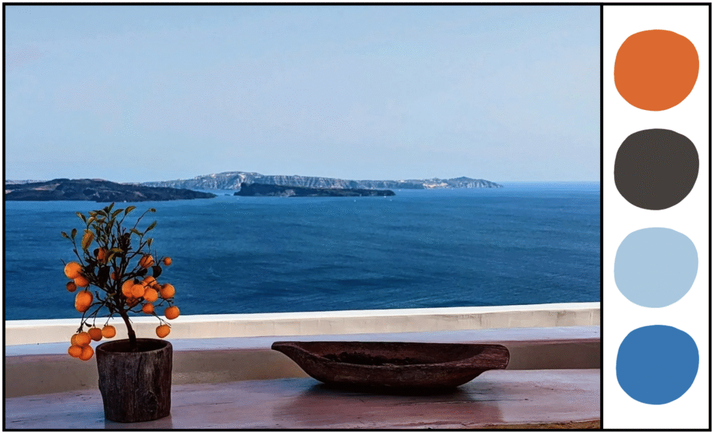 color scheme, santorini