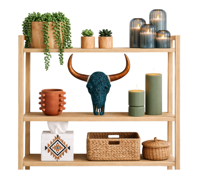 desert book shelf